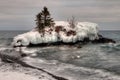 Grand Portage Indian Reservation during Winter on the Shores of Lake Superior in Minnesota on the Canadian Border Royalty Free Stock Photo