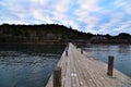 Grand portage national monument MN historic fort on the shores of Lake superior a dock for the canoe rides Royalty Free Stock Photo