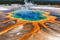 The grand prismatic pool, Yellowstone National Park.