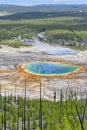 Grand Prismatic Spring from Picture Hill Royalty Free Stock Photo