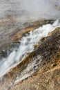 Grand Prismatic Hot Spring tributary to the Firehole River Yellowstone Royalty Free Stock Photo