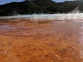 Grand Prismatic Spring with bacterial mats in Yellowstone National Park
