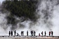 Grand Prismatic Spring at Yellowstone`s Midway Geyser Basin