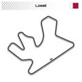 Grand prix race track for motorsport and autosport