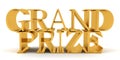 Grand prize golden text