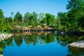 Grand Rapids, MI - May 130 2016: Beautiful calm scene in the Meijer Gardens