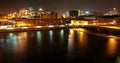 Grand Rapids, MI at night Royalty Free Stock Photo