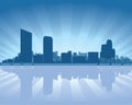 Grand Rapids Michigan city skyline silhouette
