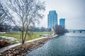 Grand rapids michigan city skyline and street scenes Royalty Free Stock Photo