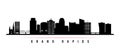 Grand Rapids skyline horizontal banner. Royalty Free Stock Photo