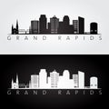 Grand Rapids USA skyline and landmarks silhouette