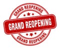 grand reopening stamp. grand reopening round grunge sign. Royalty Free Stock Photo