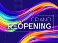 Grand reopening typographic design. Royalty Free Stock Photo