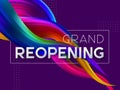 Grand reopening typographic design. Royalty Free Stock Photo