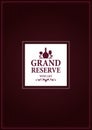 Grand reserve. Wine list on a violet background Royalty Free Stock Photo