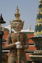 The grand royal palace and Temple of the Emerald Buddha in Bangkok Royalty Free Stock Photo