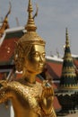The grand royal palace and Temple of the Emerald Buddha in Bangkok Royalty Free Stock Photo