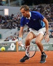 Grand Slam Champion Daniil Medvedev of Russia in action during his men`s singles round 4 match against Marin Cilic of Croatia