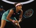 Grand Slam champion Naomi Osaka of Japan in action during her semifinal match at 2019 Australian Open in Melbourne Park Royalty Free Stock Photo