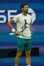 Grand Slam Champion Novak Djokovic of Serbia during practice at the 2023 US Open at Billie Jean King National Tennis Center