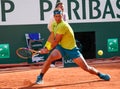 Grand Slam champion Rafael Nadal of Spain in action during his round 4 match at Roland Garros 2022 in Paris, France