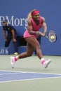 Grand Slam champion Serena Williams during fourth round match at US Open 2014
