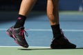 Grand Slam champion Stanislas Wawrinka of Switzerland wears custom Yonex tennis shoes during match at US Open 2016