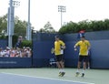 Grand Slam champions Mike and Bob Bryan during first round doubles match at US Open 2013