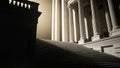 Grand Staircase and Columns of a Classical Building Royalty Free Stock Photo