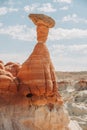 Grand Staircase-Escalante national monumen, Utah. Toadstools, an amazing balanced rock formations which look like mushrooms. Royalty Free Stock Photo