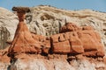 Grand Staircase-Escalante national monumen, Utah. Toadstools, an amazing balanced rock formations which look like mushrooms. Royalty Free Stock Photo