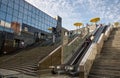 The Grand Stairway or Daikaidan at the Kyoto railway station. Kyoto. Japan Royalty Free Stock Photo