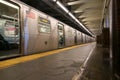 Grand Street Station, Brooklyn, New York, United States of America. Long exposure at Subway