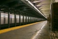 Grand Street Station, Brooklyn, New York, United States Of America. Long Exposure At Subway