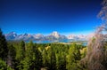 Grand Teton mountain range, Jackson Lake, Grand Teton National Park, USA Royalty Free Stock Photo