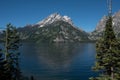 Grand Teton Mountains Rise above Jenny Lake Royalty Free Stock Photo