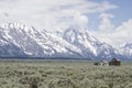 Grand Teton National Park in background., Jackson Hole, Wyoming. Royalty Free Stock Photo