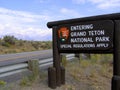 Grand Teton National Park Sign Board