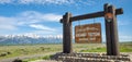 grand teton national park sign Royalty Free Stock Photo