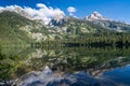 Grand Teton National Park - view of Bradley Lake, a beautiful alpine lake Royalty Free Stock Photo