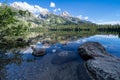 Grand Teton National Park - view of Bradley Lake, a beautiful alpine lake Royalty Free Stock Photo