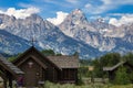 View of the Chapel of the Transfiguration in front of the Grand Teton mountain range