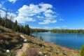 Grand Teton National Park with String Lake, Rocky Mountains, Wyoming, USA Royalty Free Stock Photo