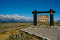 Grand Teton National Park sign Royalty Free Stock Photo