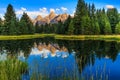 Grand Teton Reflections in Snake River Royalty Free Stock Photo