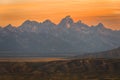 Grand Teton Sunset Royalty Free Stock Photo