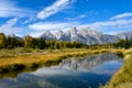 Grand Tetons in Fall and the Snake River Royalty Free Stock Photo