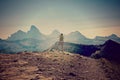 Grand Tetons man hiking