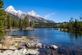 Grand Tetons next to Taggart Lake in Jackson Hole, Wyoming Royalty Free Stock Photo