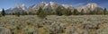 Grand Tetons panorama Royalty Free Stock Photo